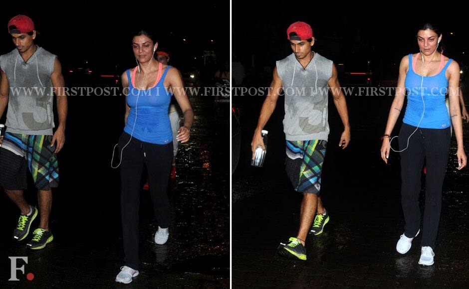 Sushmita Sen strolling at carter road at night. Sachin Gokhale/Firstpost 