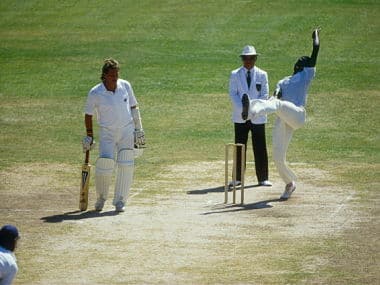 File photo of Patrick Patterson bowling in England in1986. Getty Images