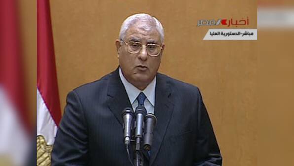 Adly Mansour hails Egypt's youth after taking oath as interim prez