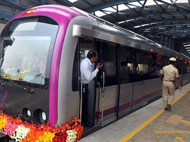 Bangalore Metro is seen in this file photo. Image used for representational purposes only. AFP