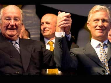 King Albert with his son Phillippe: AP