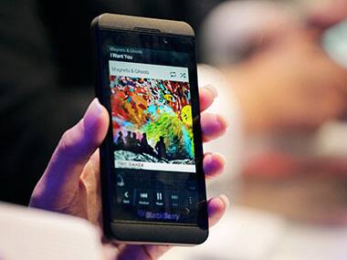 A BlackBerry Z10 smartphone is seen in this file photo. AP 