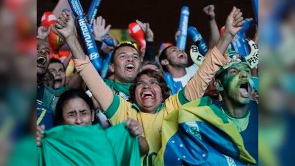 In Brazil, football fans cheered for a better nation