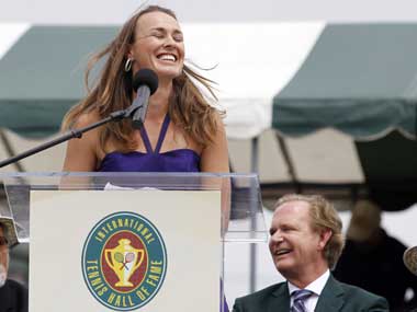 Hingis, who was seemingly born to play tennis and succeeded in fulfilling her destiny, told the crowd she was humbled by the honour. Reuters