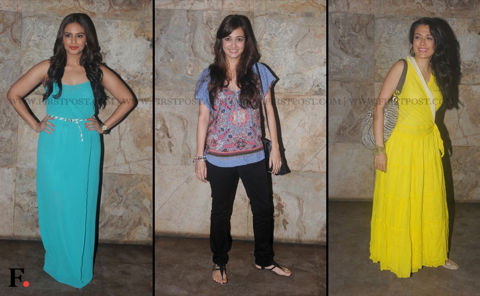 Huma Qureshi, Dia Mirza and Mini Mathur attend special screening of D-Day. Sachin Gokhale/Firstpost Huma Qureshi, Dia Mirza and Mini Mathur attend special screening of D-Day. Sachin Gokhale/Firstpost