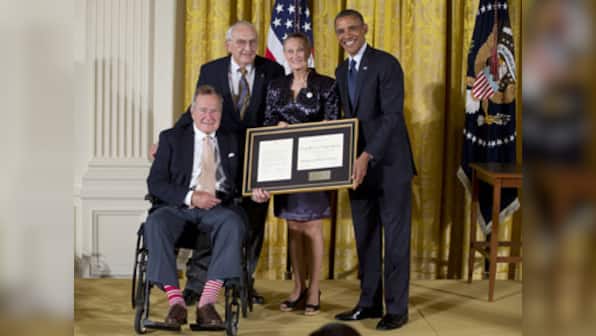 US a kinder and gentler nation because of Bush senior: Obama