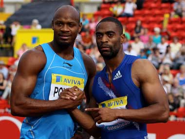 Sprinters Tyson Gay, Asafa Powell fail tests as doping scandal hits athletics Sprinters Tyson Gay, Asafa Powell fail tests as doping scandal hits athletics