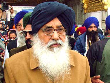 Punjab Chief Minister Parkash Singh Badal. AP