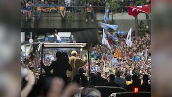 Brazilian crowds delight Pope Francis, frustrate security