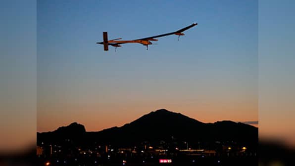 Solar-powered plane finishes cross-continental journey, lands in New York
