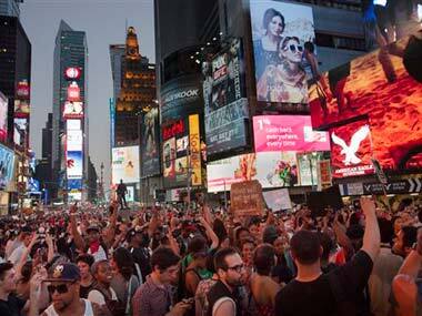 Representational image of protests over the Travyon Martin judgement. AP