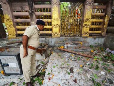 The site of the Bodh Gaya blast. AFP