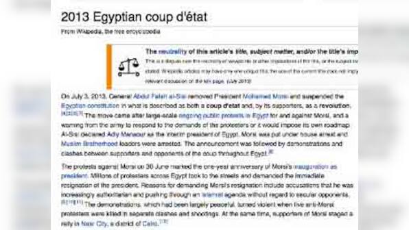 To coup or not to coup: Wikipedia's battling it out over Egypt