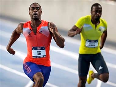 File photo of Tyson Gay. AP