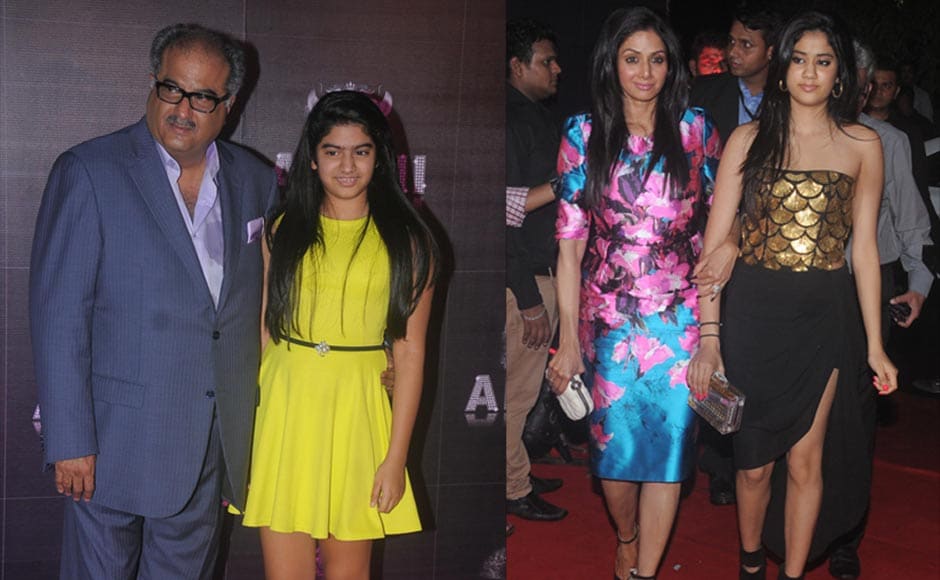 Boney Kapoor with younger daughter Khushi and Sridevi with elder daughter Jhanvi. Sachin Gokhale/Firstpost. Boney Kapoor with younger daughter Khushi and Sridevi with elder daughter Jhanvi. Sachin Gokhale/Firstpost.