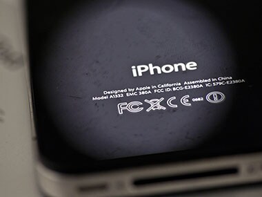 The back cover of an iPhone is seen. AP 