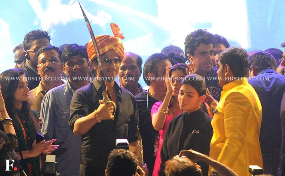 Shah Rukh Khan at Sankalp Dahi Handi celebration in Worli on Thursday. Sachin Gokhale/Firstpost 