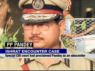 Ishrat case: Gujarat top cop PP Pandey sent to CBI custody Ishrat case: Gujarat top cop PP Pandey sent to CBI custody