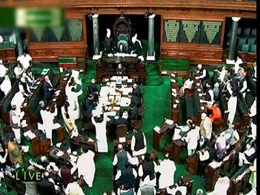 TDP MP lashes himself with hunter outside Parliament TDP MP lashes himself with hunter outside Parliament