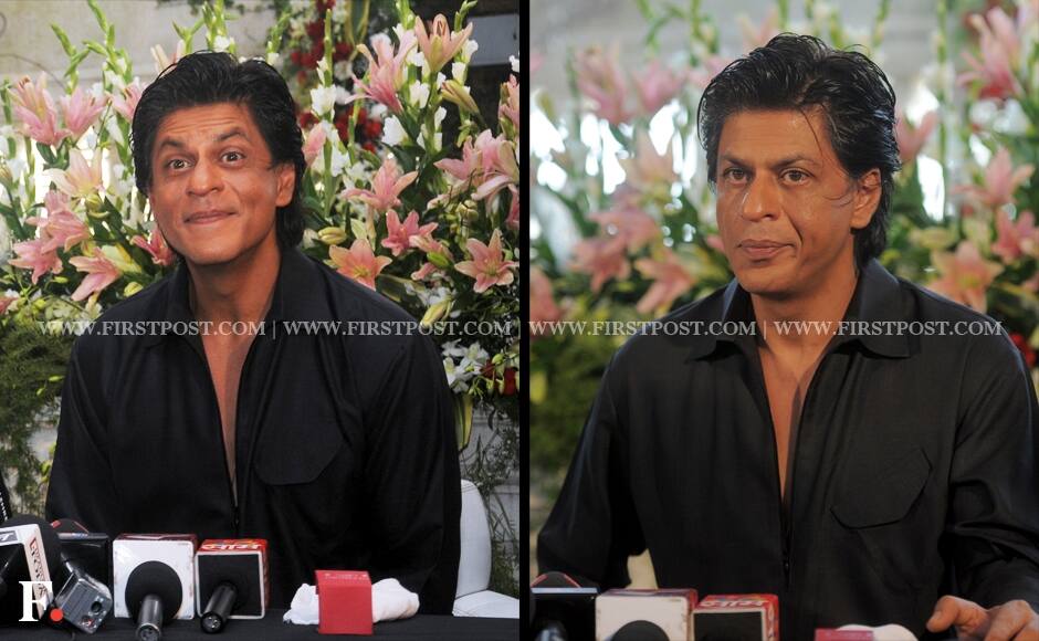 Shah Rukh Khan interacts with the media on the day of Eid when his movie Chennai Express hit the screens. Sachin Gokhale/Firstpost 