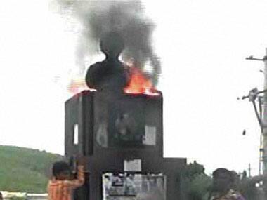 Representational image of protests in Seemandhra. PTI