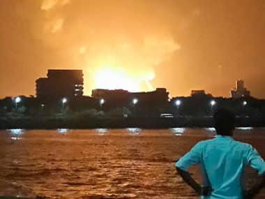 The fire visible from South Mumbai: Reuters