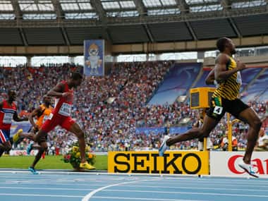 Bolt in the 200m final: Reuters