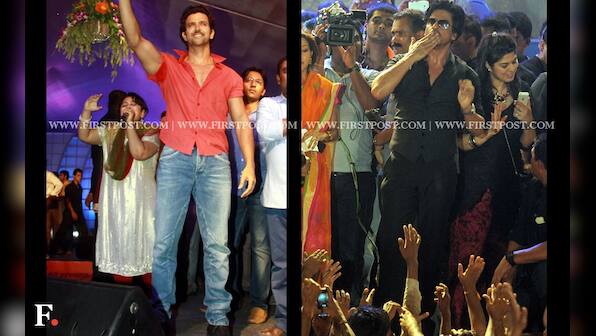 Photos: Hrithik Roshan, SRK celebrate Dahi Handi with fans 
