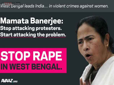 Fearing Mamata, OOH firms reject anti-rape campaign: Avaaz Fearing Mamata, OOH firms reject anti-rape campaign: Avaaz