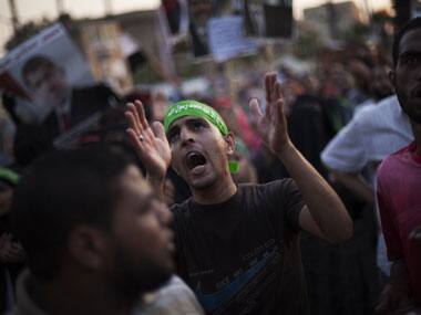 Muslim Brotherhood supporters. AP.