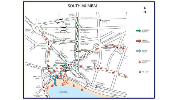 Photos: Mumbai traffic maps for Ganesh Visarjan 