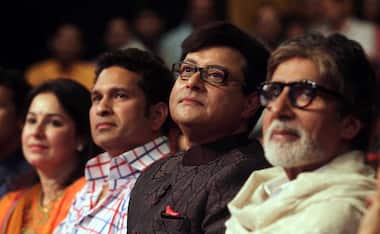 Images: Sachin Tendulkar and Amitabh Bachchan at a book launch