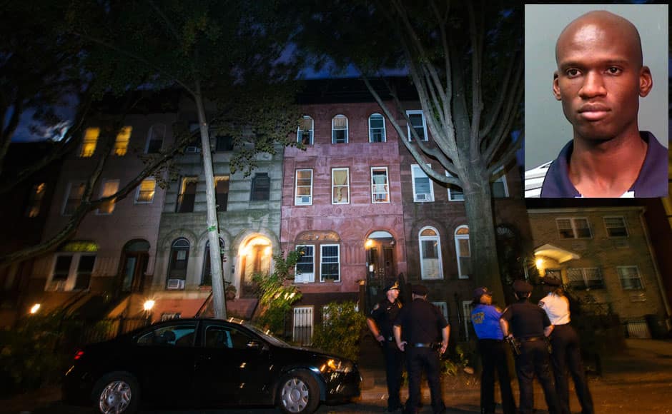 Law enforcement officers stand in the street outside of the home of Cathleen Alexis, mother of Aaron Alexis in New York, September 16, 2013. Aaron Alexis is a decorated military veteran who opened fire at the Washington Navy Yard on Monday in a burst of violence that killed 13 people, including the gunman, and set off waves of panic at the military installation just miles from the White House and U.S. Capitol. REUTERS/Lucas Jackson