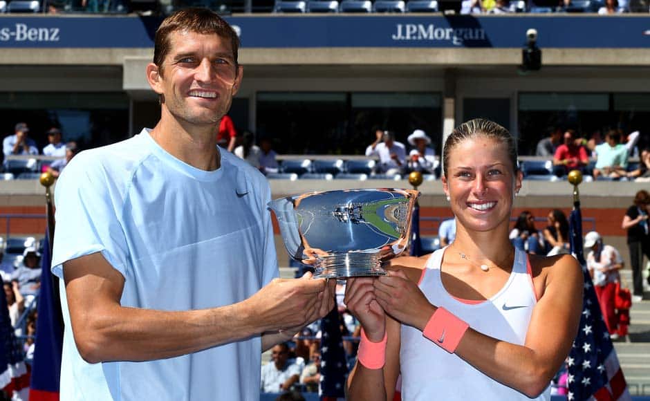 Andrea Hlavackova and Max Mirnyi won 7-6, 6-3 against Abigail Spears and Santiago Gonzalez in the mixed doubles final. Getty Images