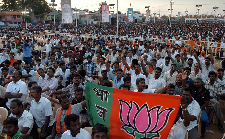 Photos Modi speaks in Tamil to woo crowds in Trichy  
