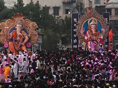 Mumbai bid its noisiest goodbye to Lord Ganesh this year 