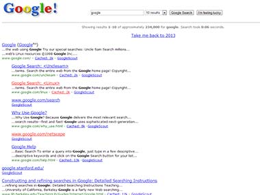 Google celebrates 15th birthday by taking you back to 1998 homepage Google celebrates 15th birthday by taking you back to 1998 homepage