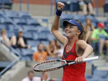 Daniele Hantochova is all smiles after reaching the quarter-finals. Reuters