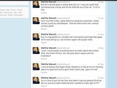 Martha Stewart's Twitter outburst against Apple: Come fix my iPad now