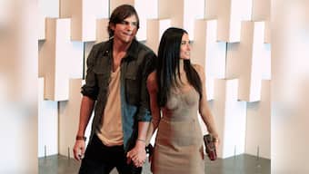Ashton Kutcher travels with ex-wife Demi Moore 
