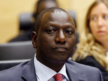 File photo of William Ruto in the courtroom of the International Criminal Court. AP image