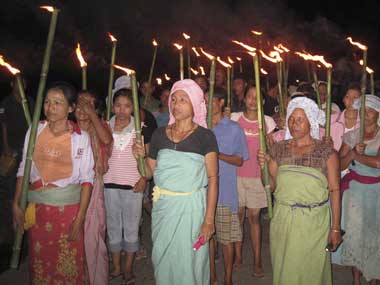 Unrest in Manipur. PTI