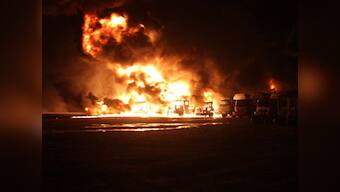 Militants set fire to 20 Nato tankers in Pakistan