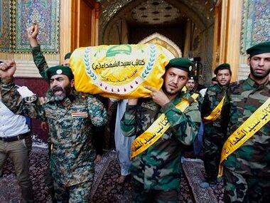 Iraqi Shiite fighters militant group. AP image