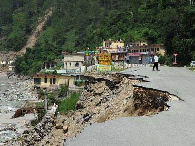 The damage caused by the Uttarakhand floods. AFP. 