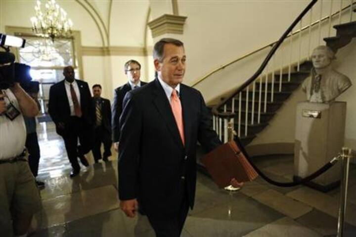 Boehner says U.S. on path to default if Obama won't negotiate