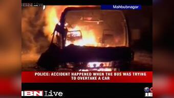 Bodies of AP bus mishap victims shifted to Hyderabad hospital