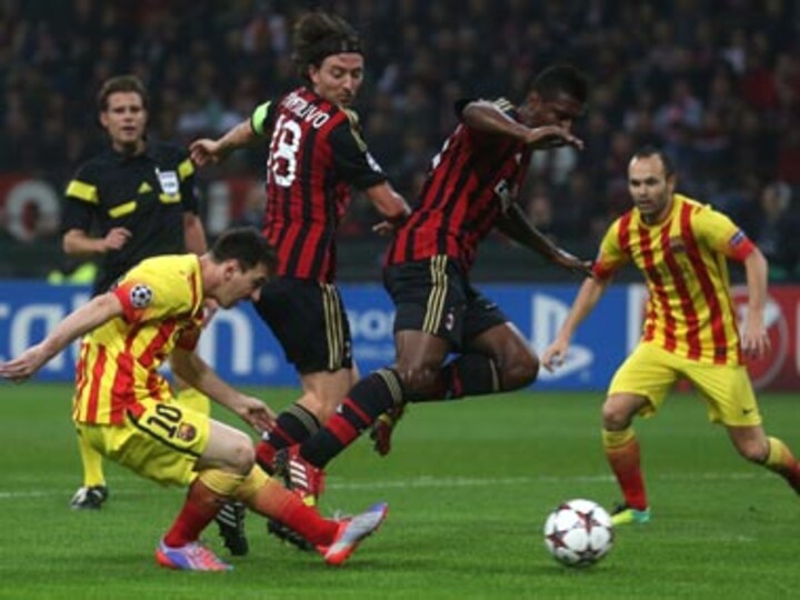 Champions League: Messi earns draw for Barcelona against Milan