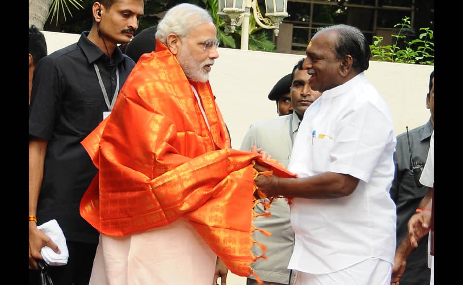 Modi's Chennai visit BJP workers cheer, Left parties cry fowl