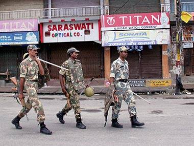 File image of police in Muzaffarnagar during the recent communal riots. PTI
